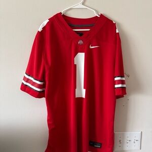 Nike Red and White Men's Jersey